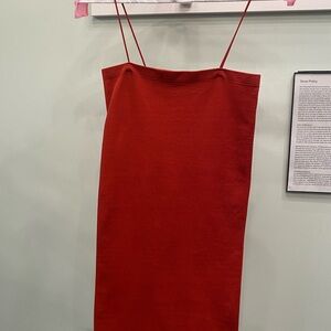 Chic Red Sleeveless Dress